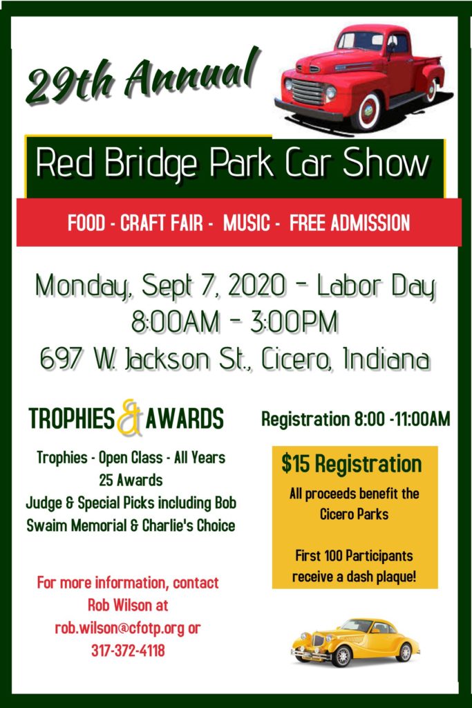 29th Annual Red Bridge Park Car Show Town of Cicero Indiana